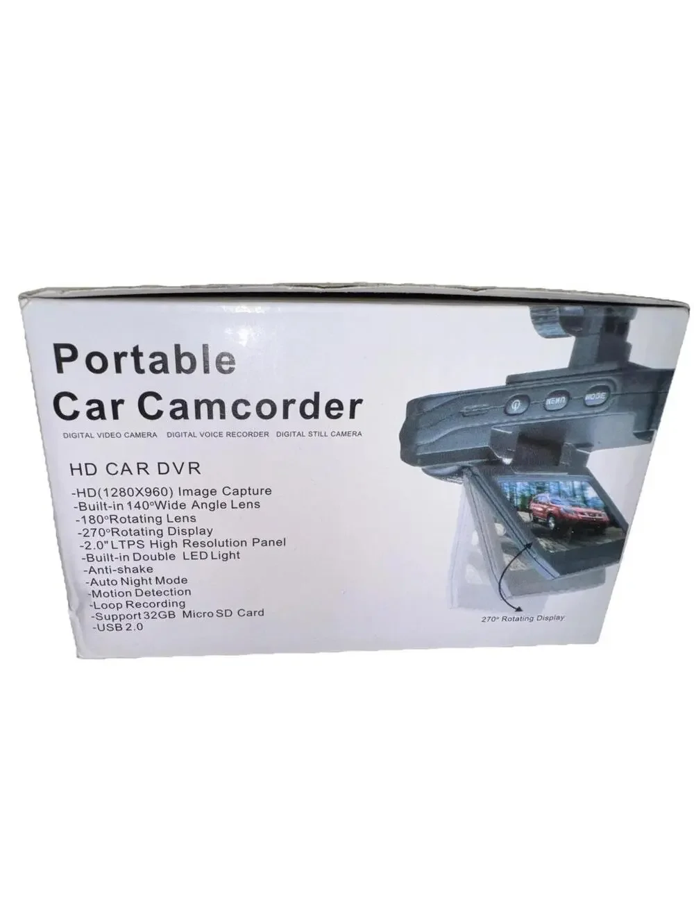Portable Car Camcorder HD Car DVR Sensor Motion Detection NEW 1280x960